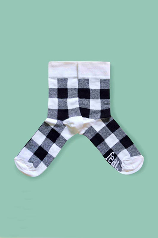 Men's Black Plaid Socks